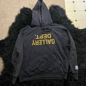 Gallery Dept Black and Gold Hoodie